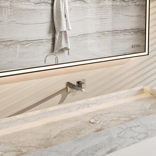 Eviva Fritti 36" White Wall Mount Bathroom Vanity With Marble Basin
