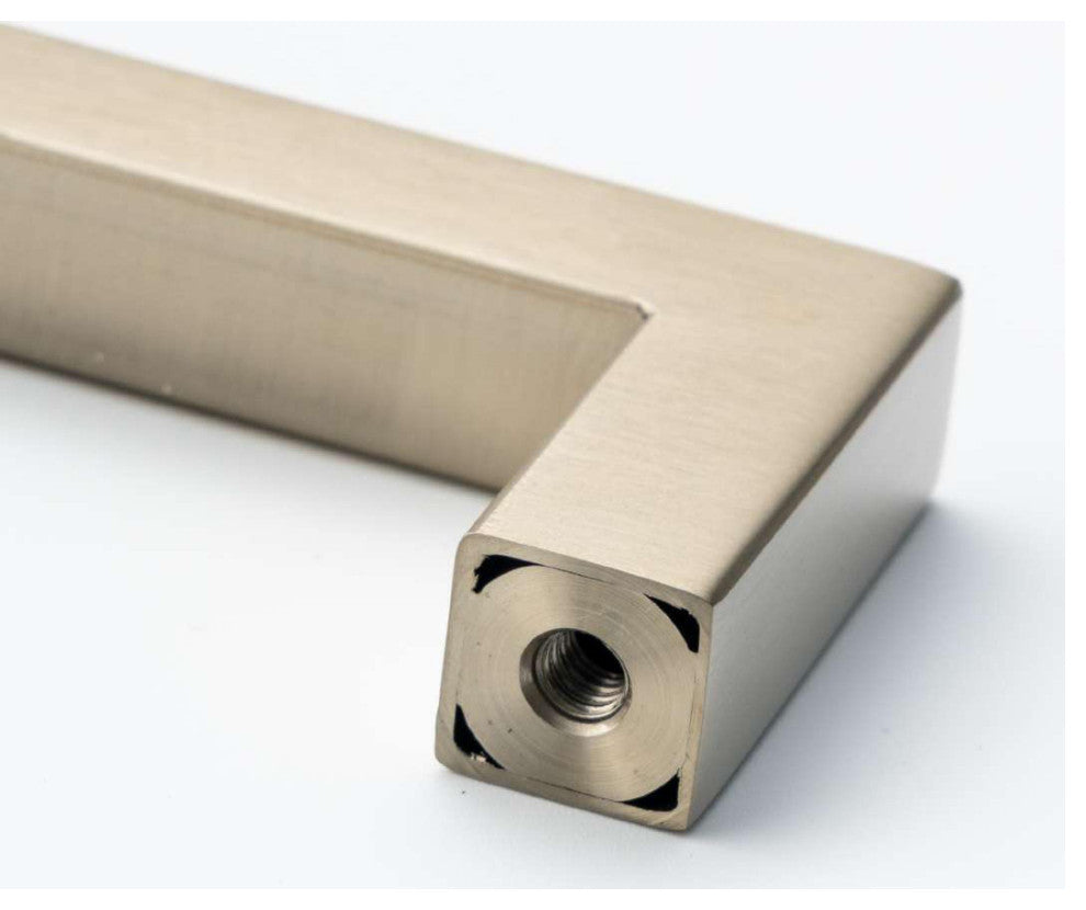 Square Bar Pull Cabinet Handle Gold Champagne Stainless 12 mm., 8"
