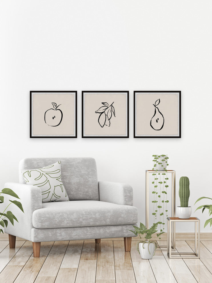 Nature's Goodies Triptych, 3-Piece Set, 32x32 Panels