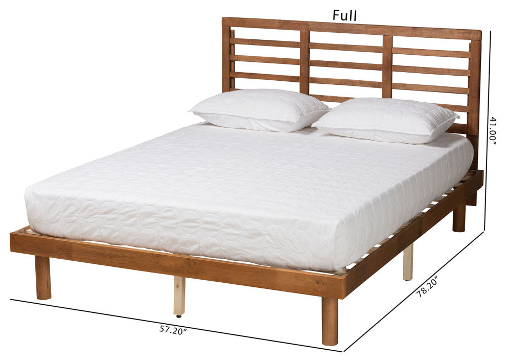 Nico Ash Walnut Platform Bed, King