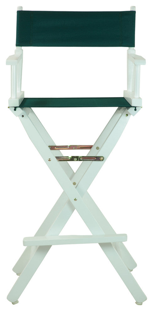 030" Director's Chair White Frame-Hunter Green Canvas