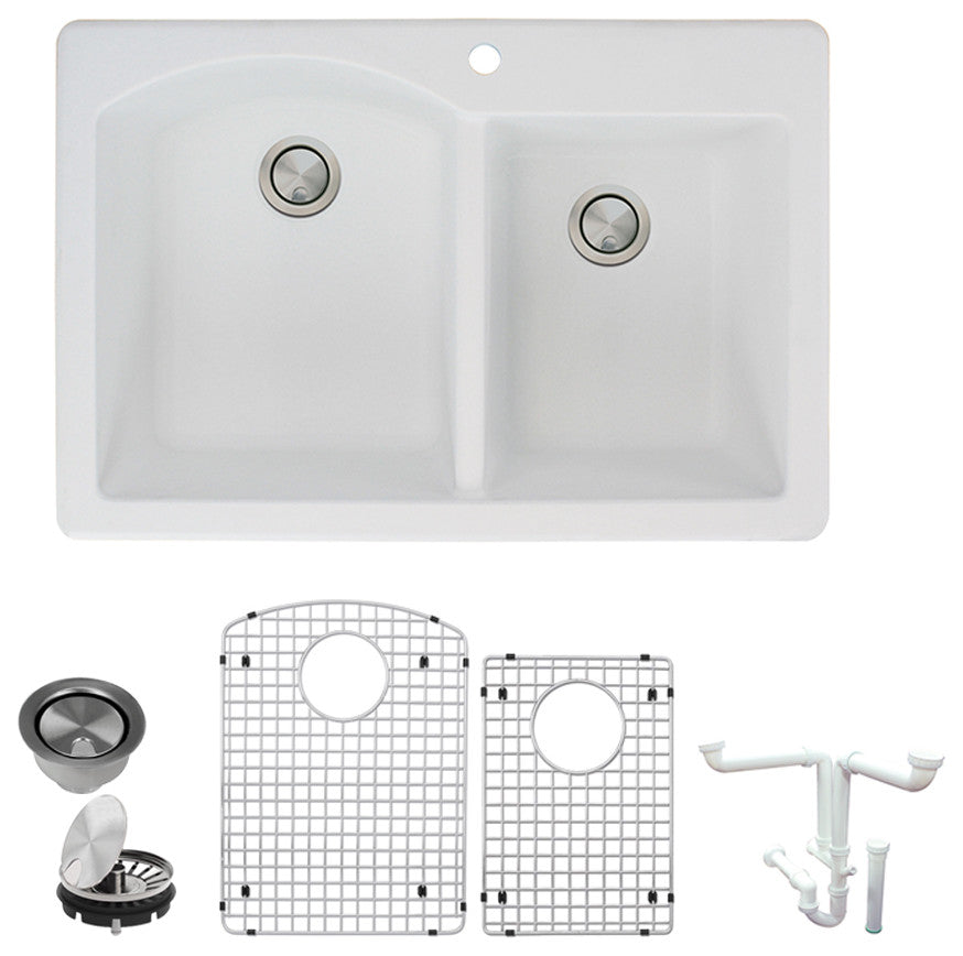 Aversa Granite 33" Drop" Kitchen Sink Kit