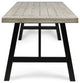 GDF Studio Borocay Outdoor Light Gray Finished Acacia Wood Dining Table