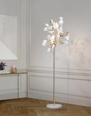 Bremgarten | Creative Ginkgo Leaves Shaped LED Floor Lamp, Marble