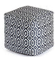 Zuma Blue 18" x 18" x 18" Blue and Ivory Pouf