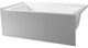 Acrylic Apron Soaking Bathtub, White, 66"x32", Right, Without Drain