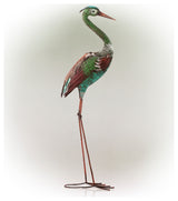 Alpine Crane Stake Statue, 40" Tall