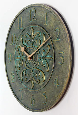 Blanc Fleur Aged Bronze Clock