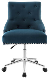 Regent Tufted Button Swivel Upholstered Fabric Office Chair