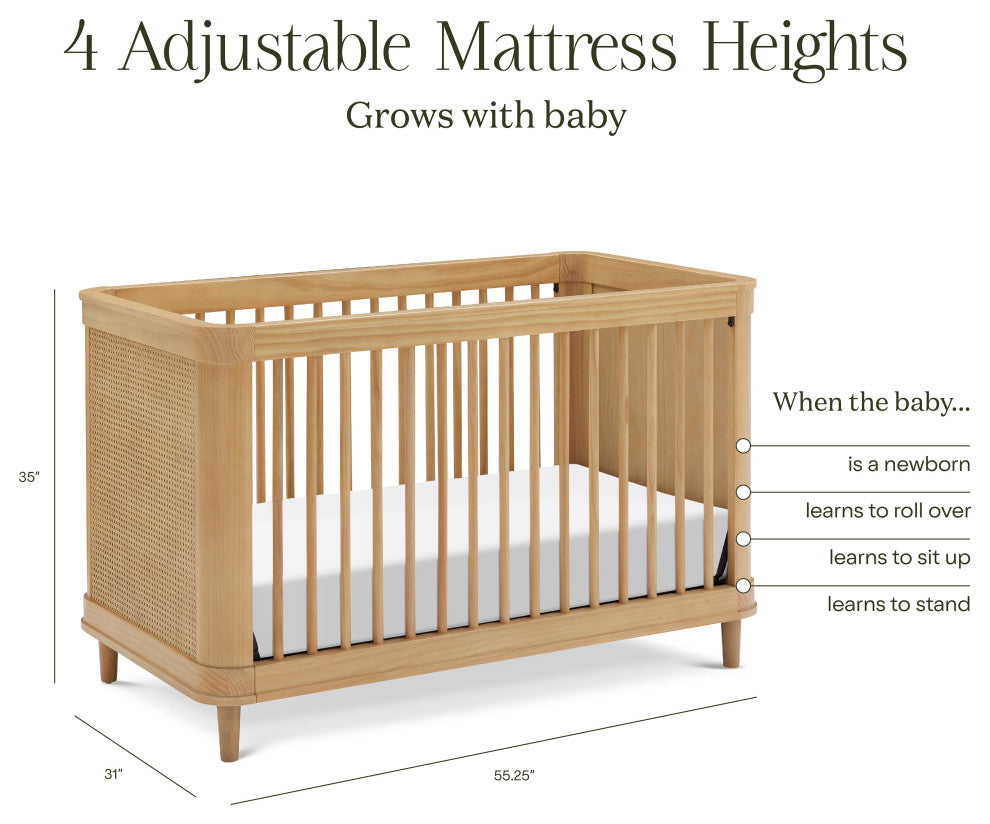 Marin With Cane 3-in-1 Convertible Crib