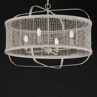 Maxim 22475 Cestino 4 Light 30"W Drum Chandelier - Antique Bronze