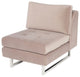 Janis Blush Fabric Armless Sofa Seat, HGSC595