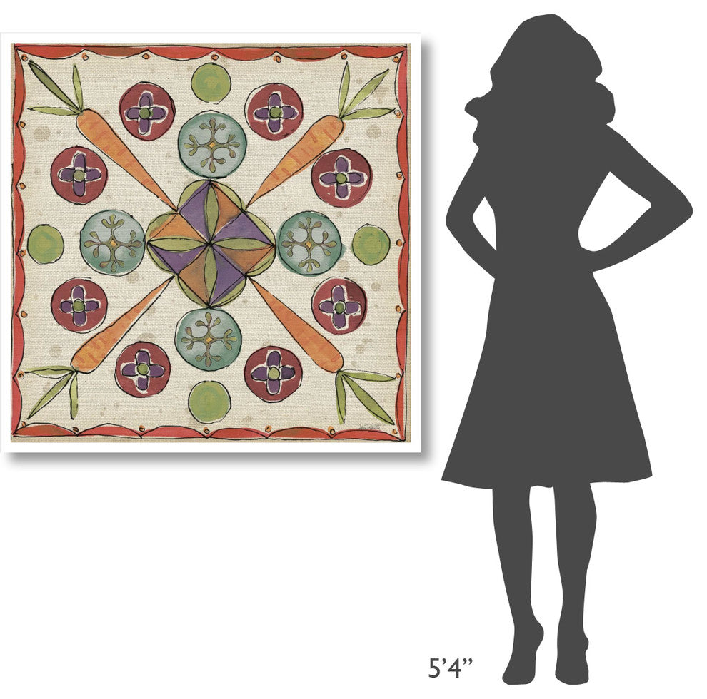 "Farmers Feast Tiles I" Digital Paper Print by Anne Tavoletti, 42"x42"