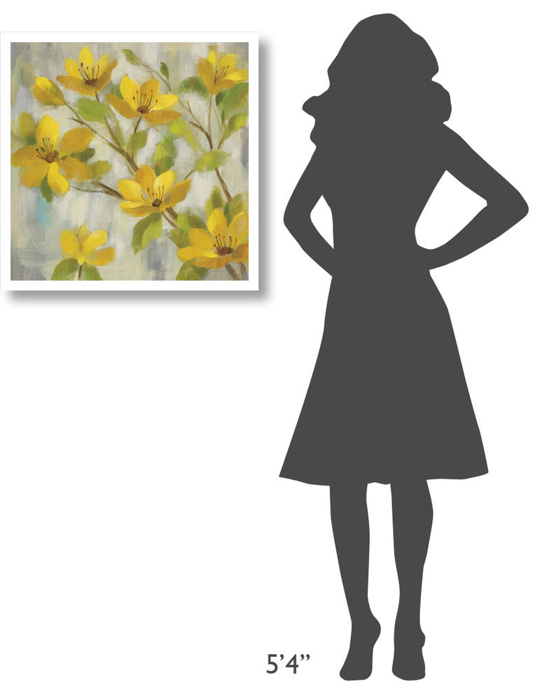 "Golden Bloom I" Digital Paper Print by Silvia Vassileva, 26"x26"