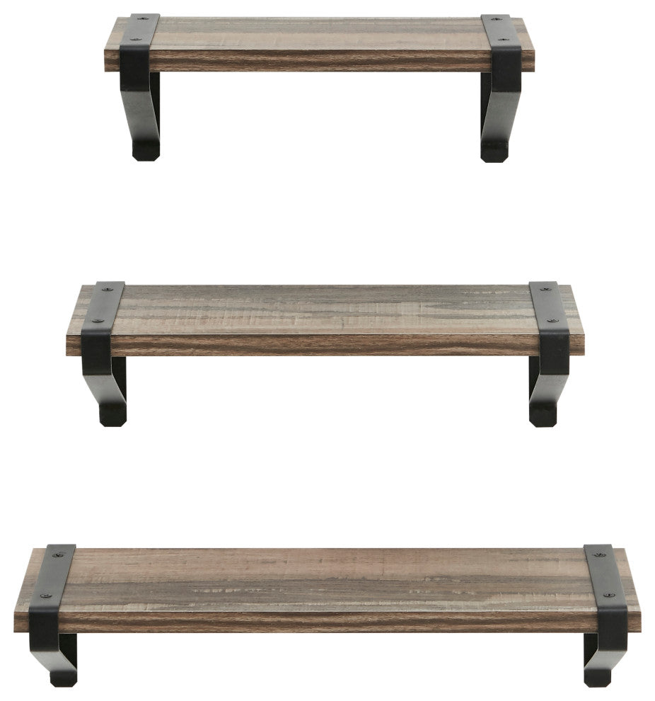 Capri Set of 3 Shelves With Brackets