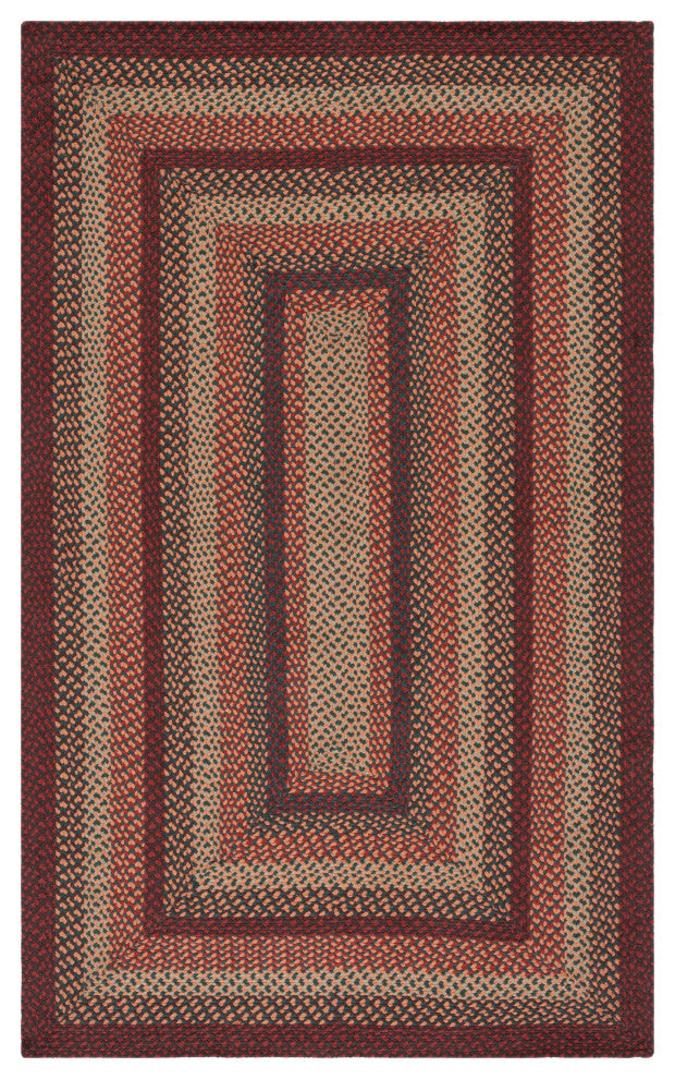 Safavieh Cape Cod Collection BRD651Z Rug, Brown/Rust, 5' X 8'