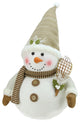 20" Alpine Chic Snowman with Snow Shoes and Mistletoe Christmas Decoration
