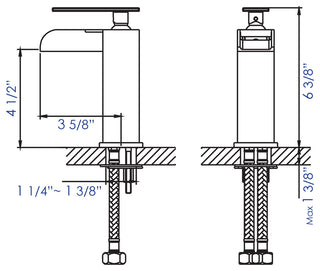 ALFI brand AB1598 1.2 GPM 1 Hole Bathroom Faucet - - Polished Chrome
