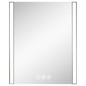 LED Antifog Bathroom Mirror, Dimmer, Adjustable Color, Chrome, 24x32