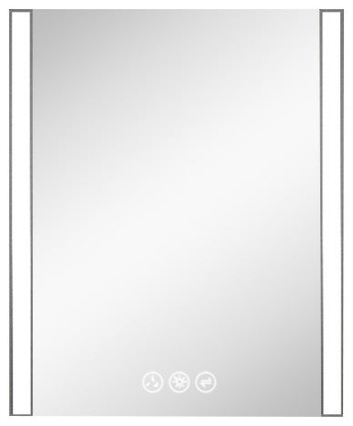 LED Antifog Bathroom Mirror, Dimmer, Adjustable Color, Chrome, 24x32