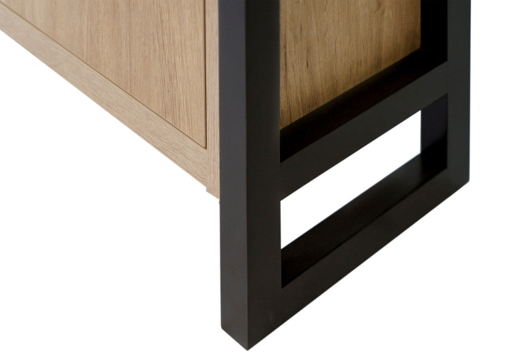 Modern Wood  Laminate Bookcase With Doors, Fully Assembled, Light Brown