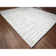 Taupe Modern Textured Hand Loomed Wool and Silk Oversized Rug, 14'x16'2"