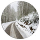 Snow Storm At Piornedo Spain, Landscape Wall Round Wall Art, 11"
