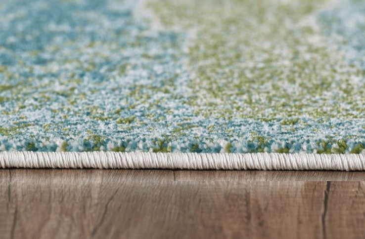 5"x8" Blue Sage Impressionistic Ocean Area Rug