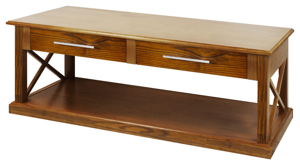 Bay View Coffee Table, Warm Brown