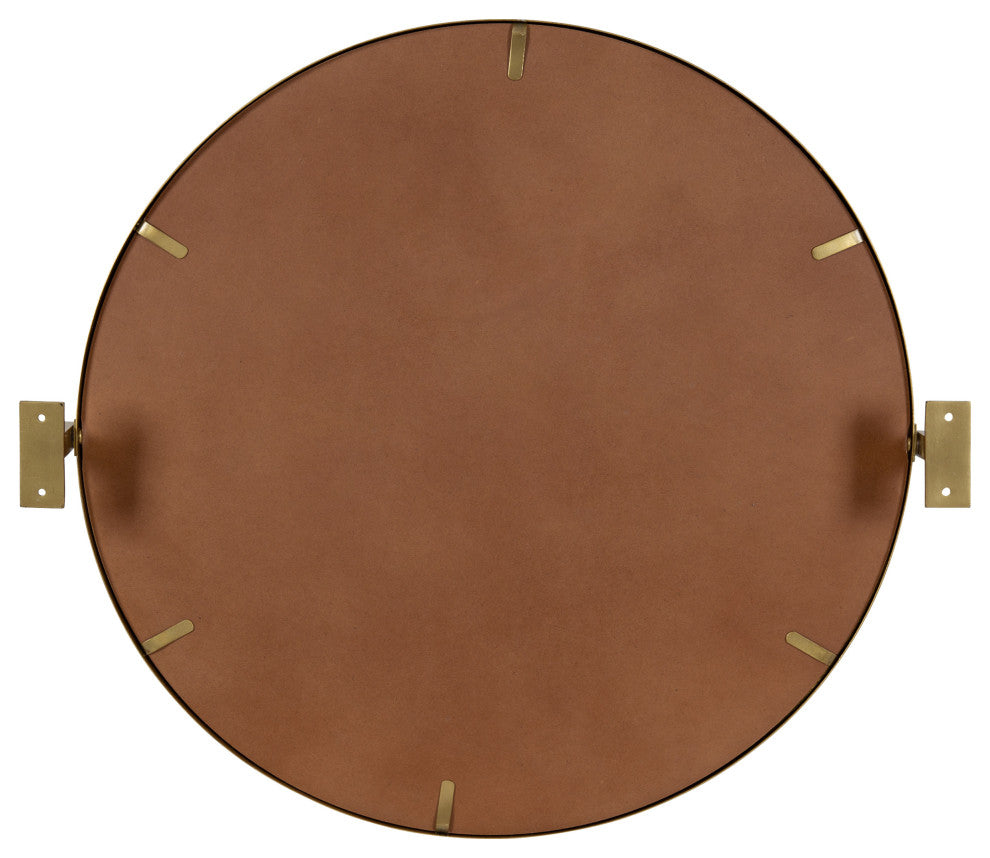 Taurus Pivot Wall Mirror, Gold, 26"x24"