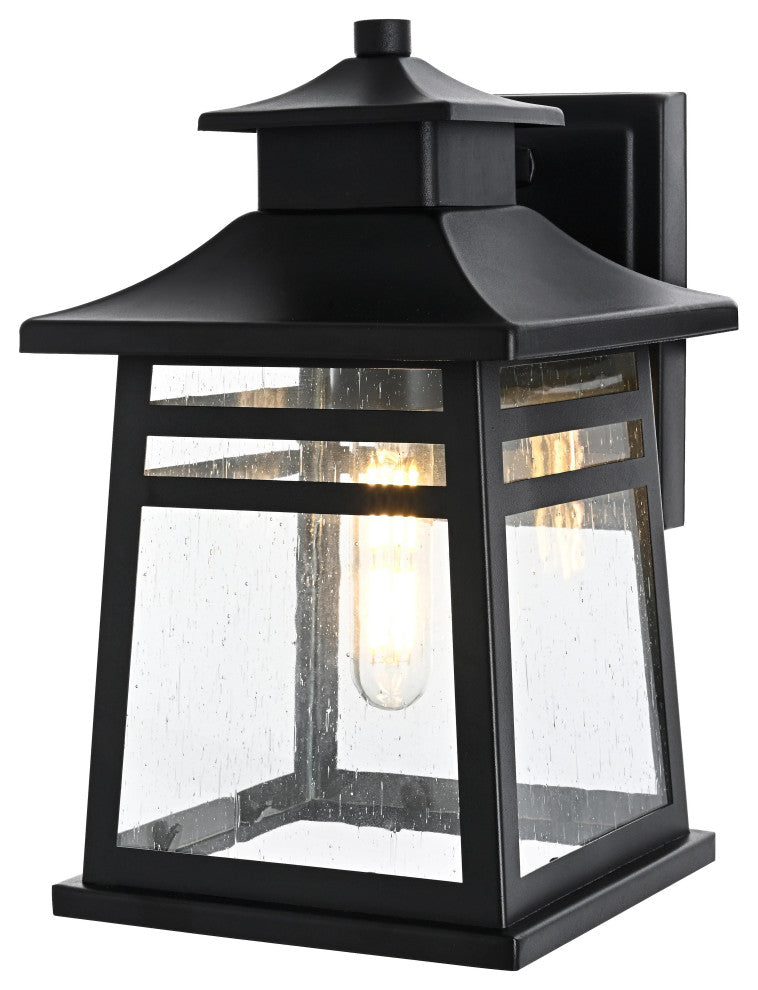 Home Living 7" Outdoor Wall Sconce, Black