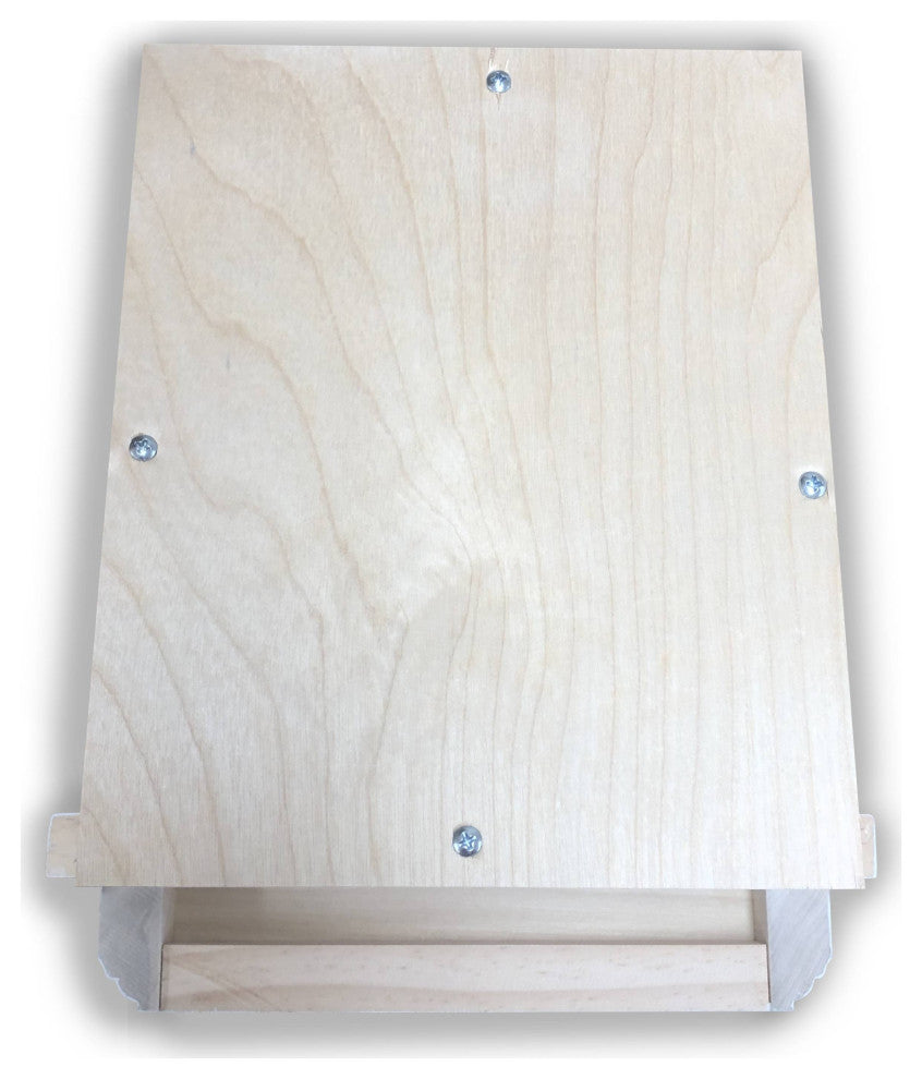 Tampa Recessed Solid Wood Toilet Paper Holder 7 x 8.5, White Enamel