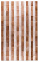 HomeRoots 60" x 96" Brown, Striped Natural, Stitched Hide Area Rug