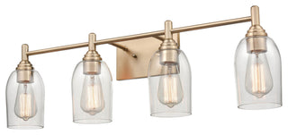 Arlett 4 Light 30.875 in. Modern Gold Bathroom Vanity Light