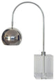 Clear Crystal Base Table Lamp, Polished Nickel