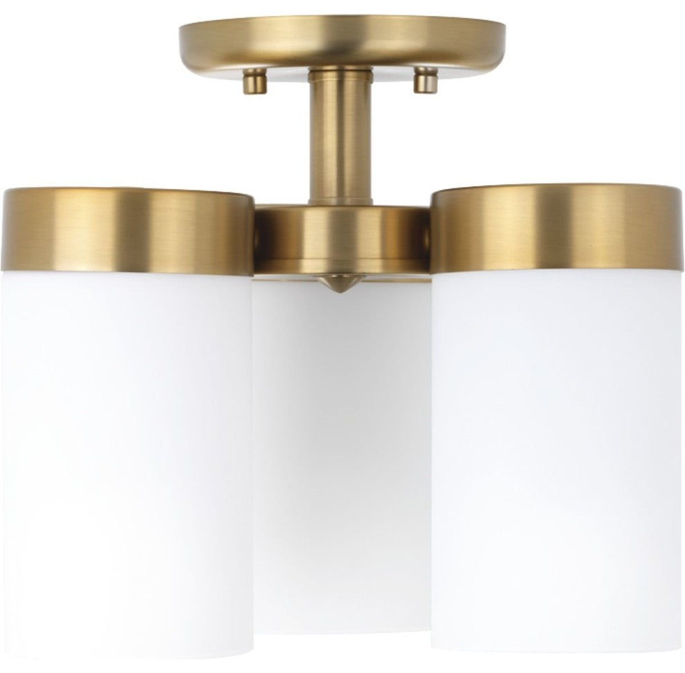 Elevate 3-Light Flush Mount, Brushed Bronze
