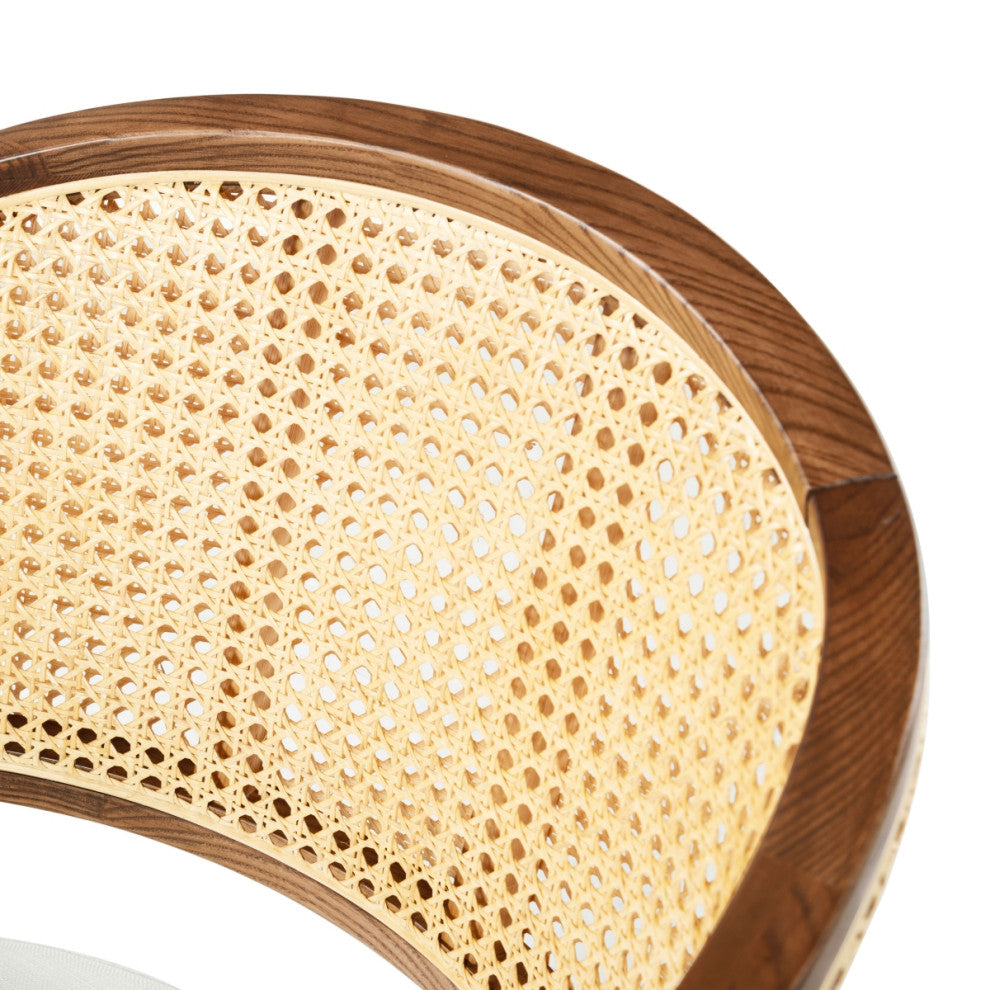 Safavieh Couture Rogue Rattan Dining Chair, Walnut/Natural