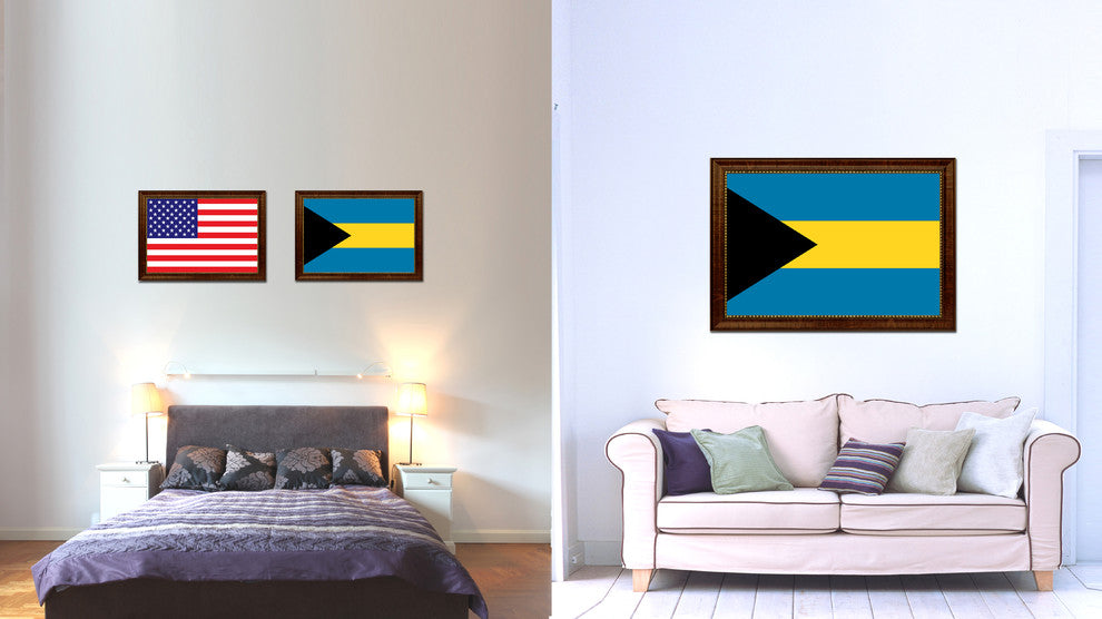 Bahama Country Flag Canvas Print, 21"x30"