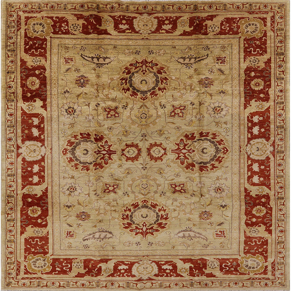 Ahgly Company Indoor Square Mid-Century Modern Area Rugs, 8' Square