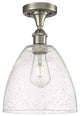 Innovations 516-1C-SN-GBD-94 1 Light Semi-Flush Mount, Brushed Satin Nickel