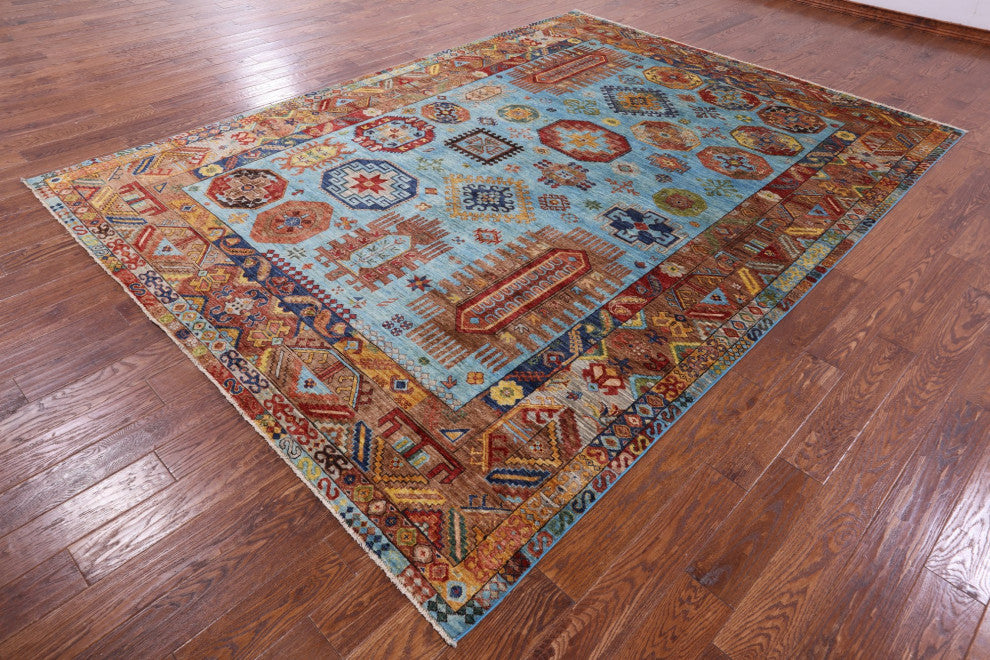 8' 3" X 11' 6" Fine Turkmen Ersari Handmade Wool Rug - Q12466