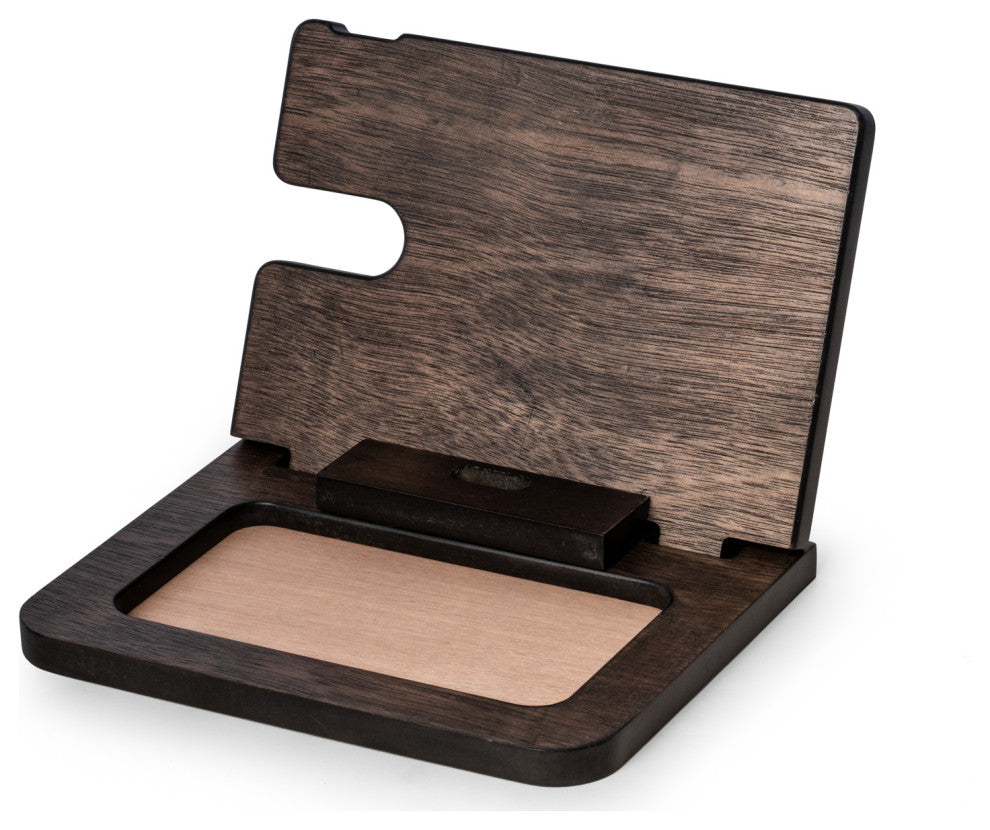 Wooden Valet and Phone Charging Station