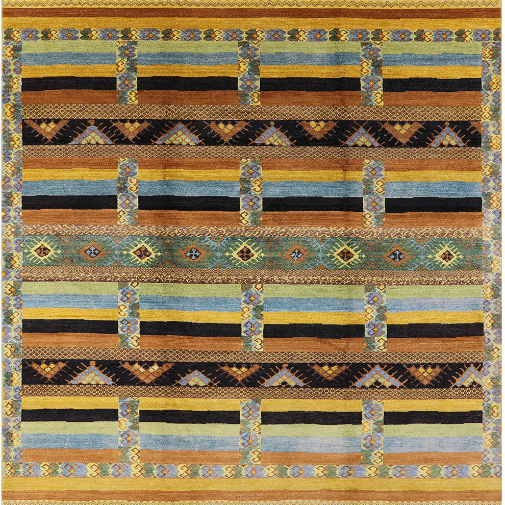 Ahgly Company Indoor Square Mid-Century Modern Area Rugs, 3' Square