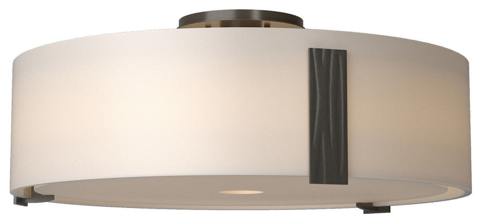 Impressions Large Semi-Flush, Bronze Finish, Opal Glass
