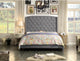 Martins Upholstered Panel Bed, Gray, King