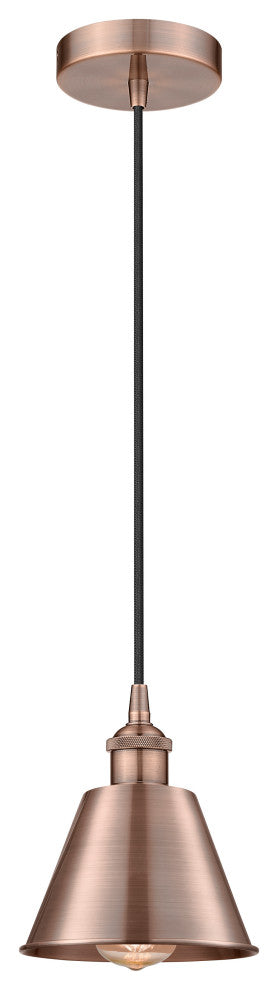 Innovations 616-1P-AC-M8-LED 1 Light 7" Mini Pendant, Antique Copper