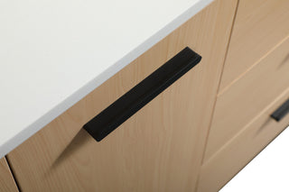 Home Living Modern Natural Oak-Light Bathroom Vanity, Maple, 36"