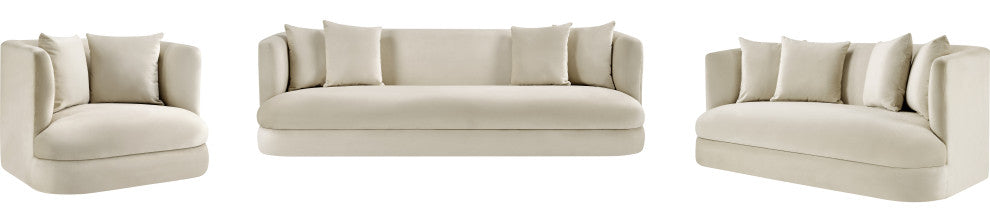 Alder Upholstered Chair, Cream, Velvet, Sofa