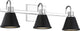 Nuvo Bette 3-Light LED Polished Nickel Matte Black Wall Mount