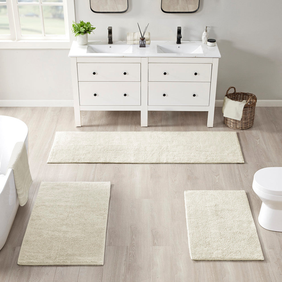 Beautyrest Plume Luxury Feather Touch Reversible Bath Rug, Ivory